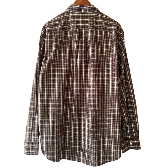 St. John’s Bay Men’s Brown Plaid Long Sleeve Button Down Shirt - Picture 2 of 11